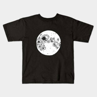 Full Moon Crater Eyes Kids T-Shirt